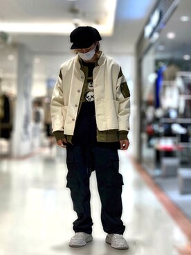 「ISAMU KATAYAMA BACKLASH（イサムカタヤマバックラッシュ）のアイテム（帽子）」を使った、Takuto Itouさん（メンズ・170cm）の秋コーディネート