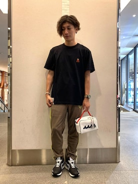 「muta（ムータ）のアイテム（バッグ）」を使った、Takuto Itouさん（メンズ・170cm）の夏コーディネート