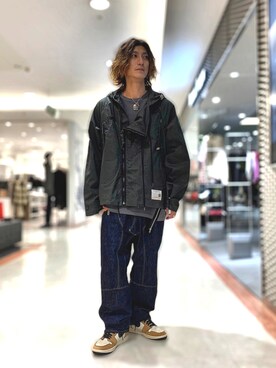 「ISAMU KATAYAMA BACKLASH（イサムカタヤマバックラッシュ）のアイテム（トップス）」を使った、Takuto Itouさん（メンズ・170cm）の冬コーディネート