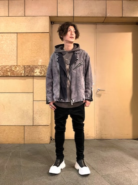 「ISAMU KATAYAMA BACKLASH（イサムカタヤマバックラッシュ）のアイテム（パンツ）」を使った、Takuto Itouさん（メンズ・170cm）の夏コーディネート