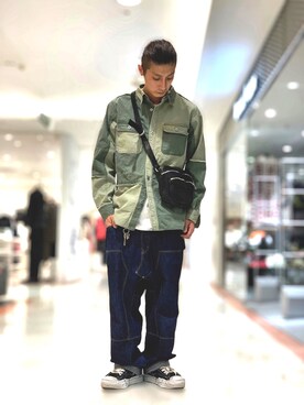 「ISAMU KATAYAMA BACKLASH（イサムカタヤマバックラッシュ）のアイテム（トップス）」を使った、Takuto Itouさん（メンズ・170cm）の冬コーディネート