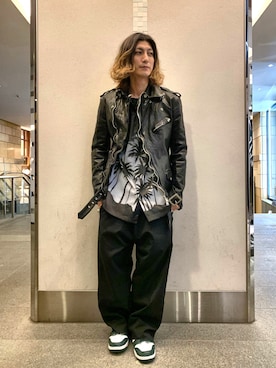 「ISAMU KATAYAMA BACKLASH（イサムカタヤマバックラッシュ）のアイテム（ジャケット/アウター）」を使った、Takuto Itouさん（メンズ・170cm）の春コーディネート