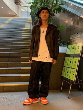 「backlash」｜「アイテム（ライダースジャケット）」を使った、Takuto Itouさん（メンズ・170cm）の夏コーディネート