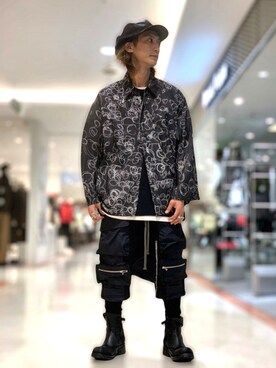 「ISAMU KATAYAMA BACKLASH（イサムカタヤマバックラッシュ）のアイテム（帽子）」を使った、Takuto Itouさん（メンズ・170cm）の冬コーディネート