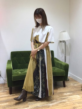 「ORiental TRaffic（オリエンタルトラフィック）のアイテム（ブーツ）」を使った、なんばマルイ店さん（レディース・152cm）の夏コーディネート