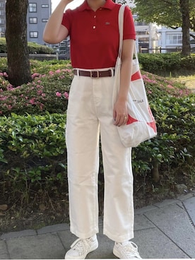 「Burner（バーナー）のアイテム」を使った、 李奈さん（レディース・158cm）の夏コーディネート
