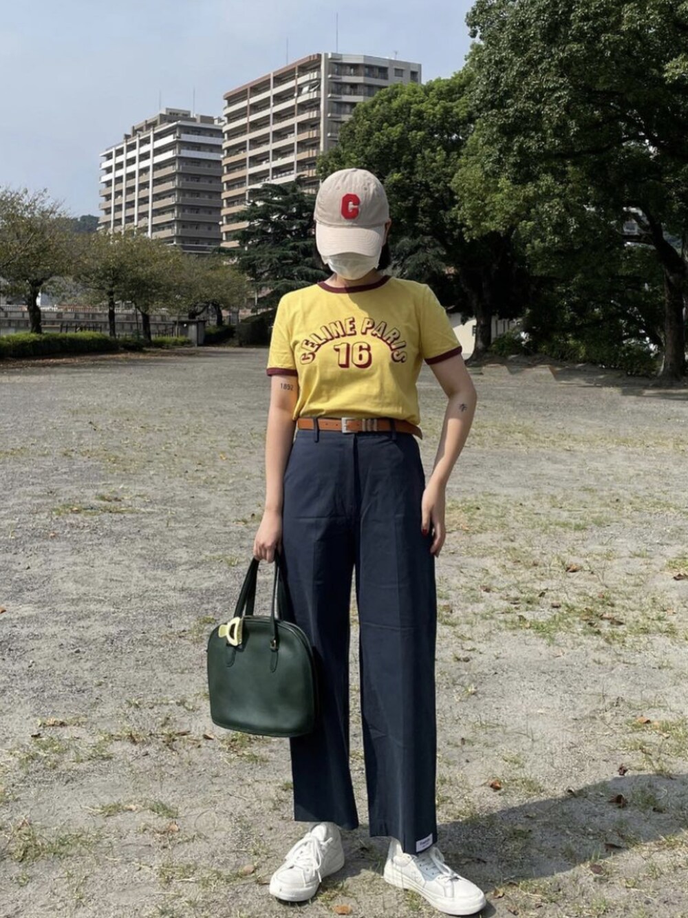 CELINE セリーヌ Tシャツ・カットソー 緑x青x黄等 4601824N0016 CELINE（セリーヌ）Tシャツ・カットソー 緑 サイズ:XL メンズ