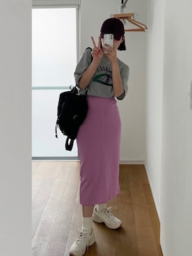 「PRADA（プラダ）のアイテム」を使った、 李奈さん（レディース・158cm）の夏コーディネート