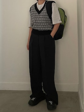 「STUSSY（ステューシー）のアイテム（バッグ）」を使った、 李奈さん（レディース・158cm）の秋コーディネート