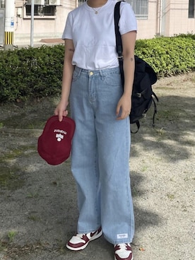 「ISABEL MARANT（イザベルマラン）のアイテム（キャップ）」を使った、 李奈さん（レディース・158cm）の夏コーディネート