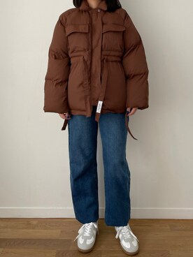 「GERMAN TRAINER（ジャーマントレーナー）のアイテム」を使った、 李奈さん（レディース・158cm）の冬コーディネート