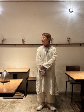 「アイテム（シャツワンピース）」を使った、◎さん（レディース・160cm）の冬コーディネート