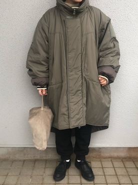 「モンスターパーカー」｜「アイテム（スウェットパンツ）」を使った、◎さん（レディース・160cm）の冬コーディネート