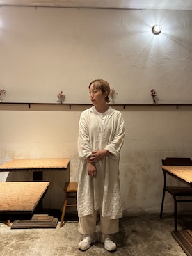 「アイテム（シャツワンピース）」を使った、◎さん（レディース・160cm）の秋コーディネート