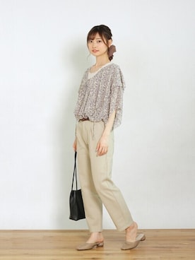 「Crisp（クリスプ）のアイテム（パンツ）」を使った、Crispさん（レディース・161cm）の夏コーディネート