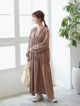 「Crisp（クリスプ）のアイテム（ワンピース/ドレス）」を使った、Crispさん（レディース・161cm）の夏コーディネート