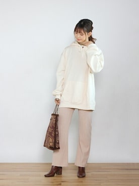 「Crisp yours（クリスプユアーズ）のアイテム」を使った、Crispさん（レディース・161cm）の秋コーディネート