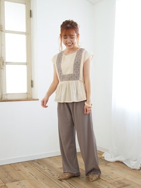 「Crisp（クリスプ）のアイテム（パンツ）」を使った、Crispさん（レディース・150cm）の夏コーディネート