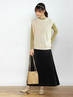 「Crisp yours（クリスプユアーズ）のアイテム」を使った、Crispさん（レディース・161cm）の秋コーディネート