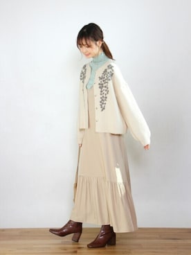 「Crisp yours（クリスプユアーズ）のアイテム」を使った、Crispさん（レディース・161cm）の秋コーディネート