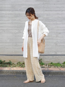 「Crisp（クリスプ）のアイテム（パンツ）」を使った、Crispさん（レディース・161cm）の夏コーディネート