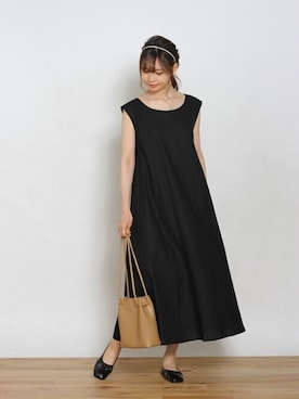 「Aラインワンピース」｜Crispさん（レディース・161cm）の夏コーディネート