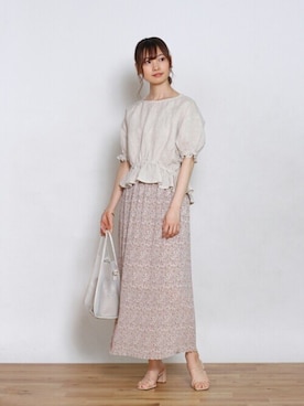 「Crisp（クリスプ）のアイテム（サンダル）」を使った、Crispさん（レディース・161cm）の夏コーディネート