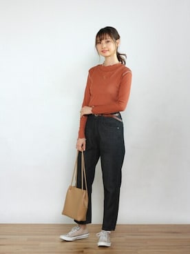 「Crisp（クリスプ）のベーシックデニムパンツ（デニムパンツ）」を使った、Crispさん（レディース・161cm）の夏コーディネート