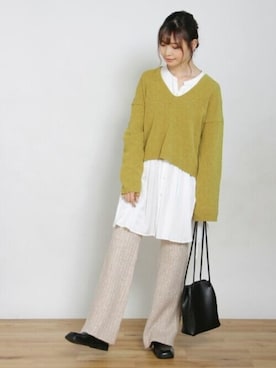 「Crisp yours（クリスプユアーズ）のアイテム」を使った、Crispさん（レディース・161cm）の秋コーディネート