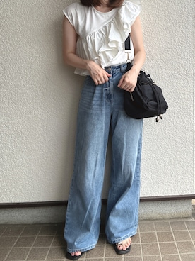 「アイテム（Tシャツ/カットソー）」を使った、tokoさん（レディース・161cm）の夏コーディネート