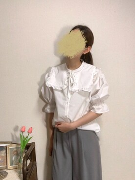 「NOMBRE IMPAIR（ノンブルアンペール）のアイテム（パンツ）」を使った、ponzuさん（レディース・168cm）の夏コーディネート