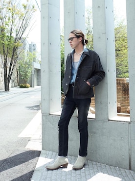 「The Letters（ザレターズ）のアイテム（ジャケット/アウター）」を使った、KO さん（メンズ・181cm）の春コーディネート