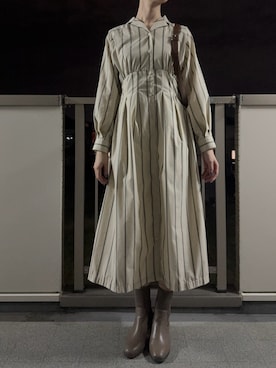 「アイテム（ワンピース/ドレス）」を使った、mi-nさん（レディース・175cm）の秋コーディネート