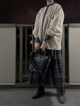「アイテム（スカート）」を使った、mi-nさん（レディース・175cm）の秋コーディネート