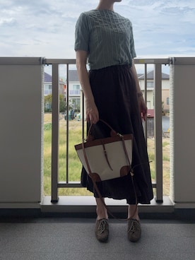 「アイテム（ドレスシューズ）」を使った、mi-nさん（レディース・175cm）の秋コーディネート