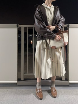 「DISCOAT（ディスコート）のアイテム（ジャケット/アウター）」を使った、mi-nさん（レディース・175cm）の春コーディネート