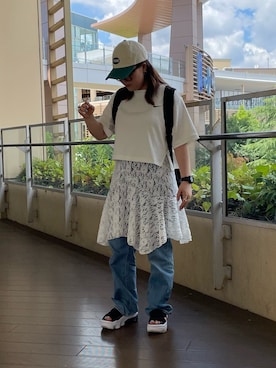 「DHOLIC STYLE（ディーホリックスタイル）のアイテム」を使った、maru☺︎さん（レディース・153cm）の夏コーディネート