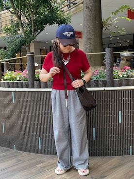 「しまむら（シマムラ）のアイテム」を使った、maru☺︎さん（レディース・153cm）の夏コーディネート