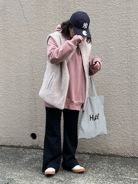 「ジャーマントレーナー」｜「アイテム（その他アウター）」を使った、maru☺︎さん（レディース・153cm）の春コーディネート