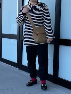 「BRADY」｜「アイテム（ローファー）」を使った、maru☺︎さん（レディース・153cm）の春コーディネート