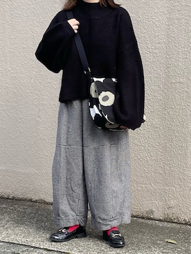「アイテム（ショルダーバッグ）」を使った、maru☺︎さん（レディース・153cm）の秋コーディネート