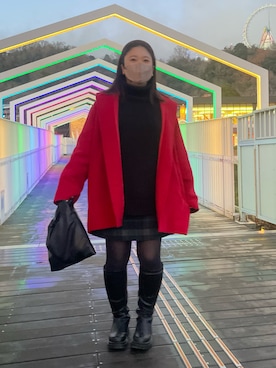 「tiptop（ティップトップ）のアイテム（シューズ）」を使った、maru☺︎さん（レディース・153cm）の冬コーディネート