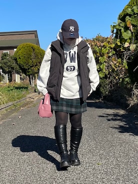 「tiptop（ティップトップ）のアイテム（シューズ）」を使った、maru☺︎さん（レディース・153cm）の冬コーディネート
