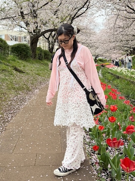 「select MOCA（セレクトモカ）のアイテム（トップス）」を使った、maru☺︎さん（レディース・153cm）の春コーディネート