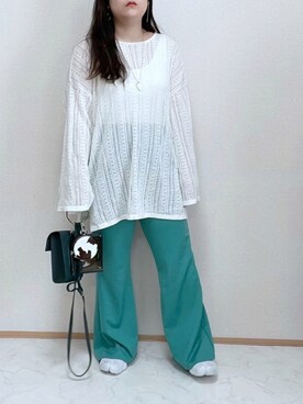 「SALON（サロン）のアイテム」を使った、maru☺︎さん（レディース・153cm）の夏コーディネート