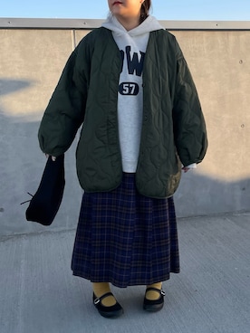 「Kastane」｜「アイテム（パーカー）」を使った、maru☺︎さん（レディース・153cm）の冬コーディネート