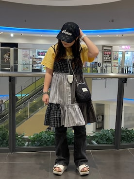 「アイテム（バックパック/リュック）」を使った、maru☺︎さん（レディース・153cm）の夏コーディネート
