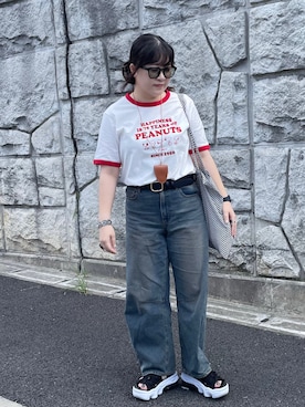 「アイテム（サングラス）」を使った、maru☺︎さん（レディース・153cm）の夏コーディネート