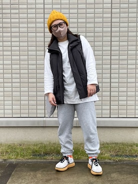 「Woods（ウッズ）のアイテム」を使った、maru☺︎さん（レディース・153cm）の秋コーディネート