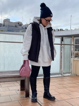 「Woods（ウッズ）のアイテム」を使った、maru☺︎さん（レディース・153cm）の秋コーディネート